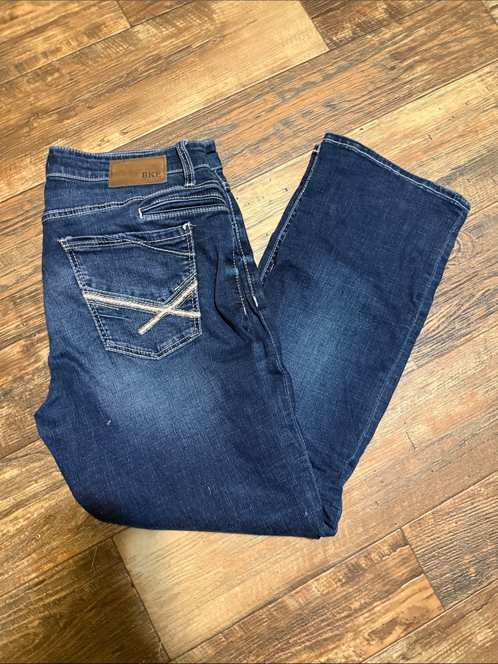 BKE Dark Indigo Jeans with Contrast Pocket Stitching | size 36 x 32 - Picture 2 of 3